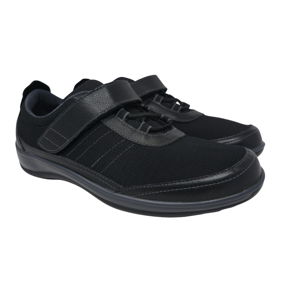 Orthofeet 835 Coral Black Stretch Knit Walking Shoes Womens 12 Medium B Strap